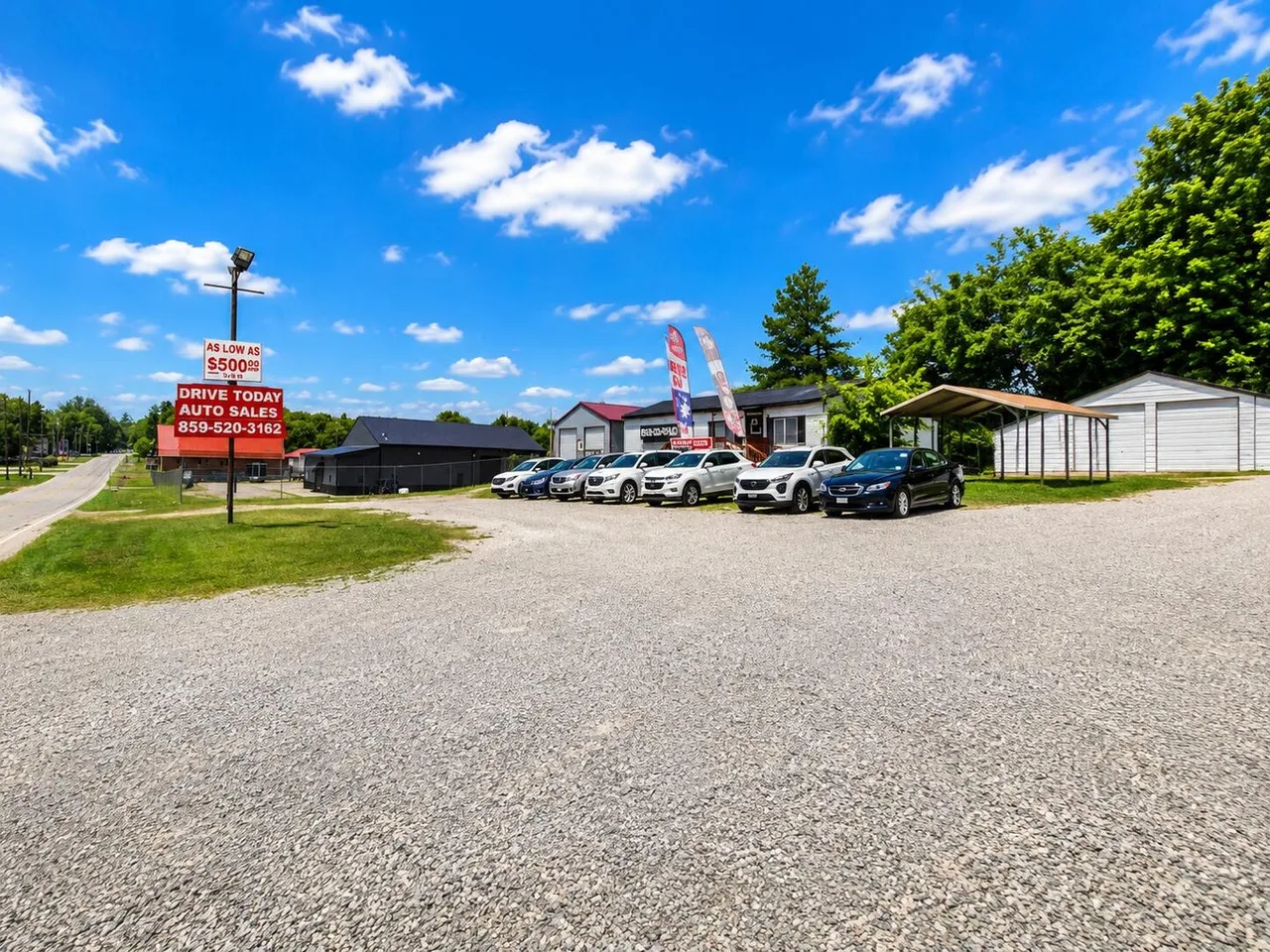 Commercial site and parking area at 1801 Winchester Road