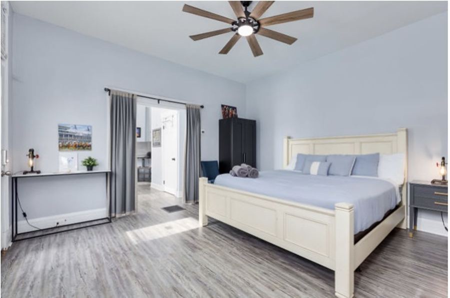 Bedroom with king bed